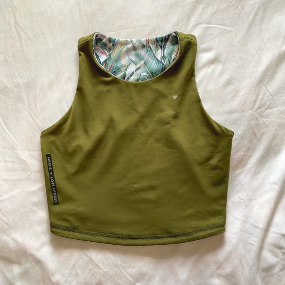 Reversible Bird of Paradise Active Crop Top - Picture 3 of 3